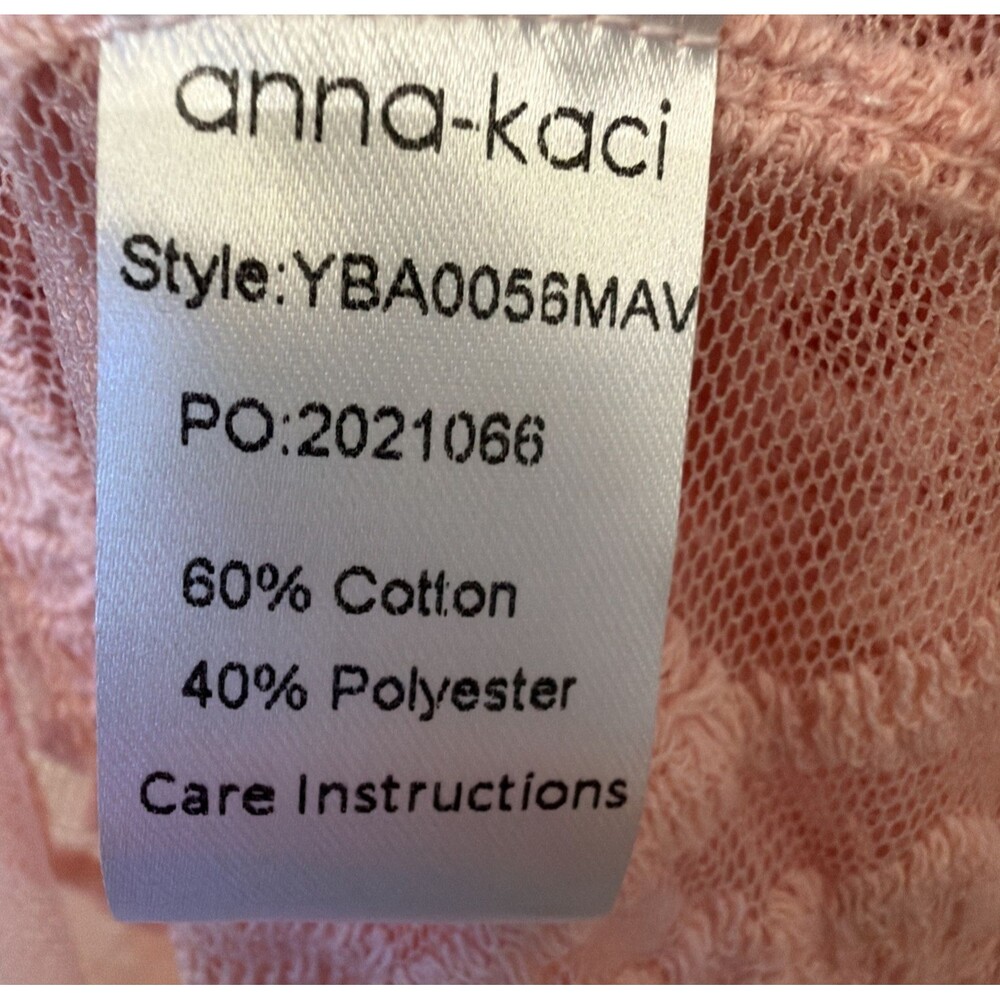 NWT Anna-Kaci Lace Sheer Kimono Cardigan Embroidered Floral Duster Boho Coquette - Picture 8 of 13